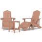 Sedie Giardino con Poggiapiedi e Tavolo Adirondack HDPE Marrone Sedie Giardino con Poggiapiedi e Tavolo Adirondack HDPE Marrone