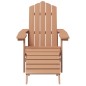 Sedie Giardino con Poggiapiedi e Tavolo Adirondack HDPE Marrone Sedie Giardino con Poggiapiedi e Tavolo Adirondack HDPE Marrone