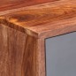 Credenza Grigia 120x30x55 cm in Legno Massello di Sheesham Credenza Grigia 120x30x55 cm in Legno Massello di Sheesham