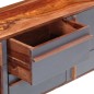 Credenza Grigia 120x30x55 cm in Legno Massello di Sheesham Credenza Grigia 120x30x55 cm in Legno Massello di Sheesham