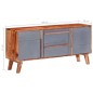Credenza Grigia 120x30x55 cm in Legno Massello di Sheesham Credenza Grigia 120x30x55 cm in Legno Massello di Sheesham
