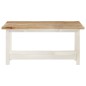 Tavolino Estensibile Bianco 90x(45-90)x45 cm in Legno di Mango Tavolino Estensibile Bianco 90x(45-90)x45 cm in Legno di Mango