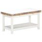 Tavolino Estensibile Bianco 90x(45-90)x45 cm in Legno di Mango Tavolino Estensibile Bianco 90x(45-90)x45 cm in Legno di Mango
