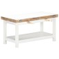 Tavolino Estensibile Bianco 90x(45-90)x45 cm in Legno di Mango Tavolino Estensibile Bianco 90x(45-90)x45 cm in Legno di Mango