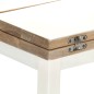 Tavolino Estensibile Bianco 90x(45-90)x45 cm in Legno di Mango Tavolino Estensibile Bianco 90x(45-90)x45 cm in Legno di Mango
