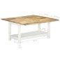 Tavolino Estensibile Bianco 90x(45-90)x45 cm in Legno di Mango Tavolino Estensibile Bianco 90x(45-90)x45 cm in Legno di Mango
