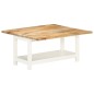 Tavolino Estensibile Bianco 90x(45-90)x45 cm in Legno di Mango Tavolino Estensibile Bianco 90x(45-90)x45 cm in Legno di Mango