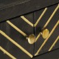vidaXL Tavolino da Salotto Nero e Oro 90x50x35 cm in Massello di Mango vidaXL Tavolino da Salotto Nero e Oro 90x50x35 cm in Massello di Mango