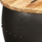 Tavolino da Caffè Rotondo 53x43 cm in Legno Massello di Mango Tavolino da Caffè Rotondo 53x43 cm in Legno Massello di Mango