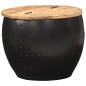Tavolino da Caffè Rotondo 53x43 cm in Legno Massello di Mango Tavolino da Caffè Rotondo 53x43 cm in Legno Massello di Mango