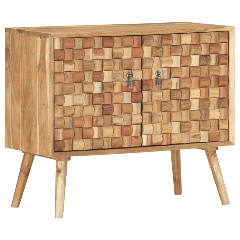 Credenza 75x35x65 cm in Legno Massello di Acacia Credenza 75x35x65 cm in Legno Massello di Acacia