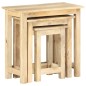 Tavolini Impilabili 3 pz in Legno Massello di Mango Tavolini Impilabili 3 pz in Legno Massello di Mango