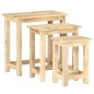 Tavolini Impilabili 3 pz in Legno Massello di Mango Tavolini Impilabili 3 pz in Legno Massello di Mango