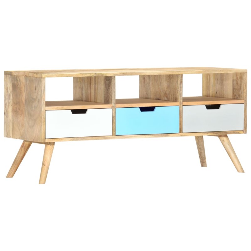 Mobile Porta TV 110x35x48 cm Legno Massello di Mango Mobile Porta TV 110x35x48 cm Legno Massello di Mango