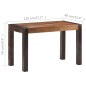 Tavolo da Pranzo 120x60x76 cm in Legno Massello di Mango Grezzo Tavolo da Pranzo 120x60x76 cm in Legno Massello di Mango Grezzo