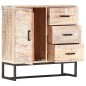 Credenza Bianca 73x30x75 cm in Legno Massello di Acacia Credenza Bianca 73x30x75 cm in Legno Massello di Acacia