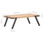 Tavolino da Caffè 114x65x40 cm in Legno Massello di Mango Tavolino da Caffè 114x65x40 cm in Legno Massello di Mango