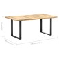 Tavolo da Pranzo 180x90x76 cm in Legno Massello di Mango Tavolo da Pranzo 180x90x76 cm in Legno Massello di Mango