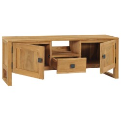 Mobile Porta TV 120x32x45 cm in Legno Massello di Teak