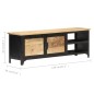 Mobile Porta TV 120x30x40 cm in Legno Massello di Mango Mobile Porta TV 120x30x40 cm in Legno Massello di Mango