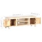 Mobile Porta TV 120x30x40 cm in Legno di Acacia Grezzo Mobile Porta TV 120x30x40 cm in Legno di Acacia Grezzo