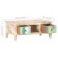 Tavolino da Caffè 100x55x40 cm in Legno di Acacia Grezzo Tavolino da Caffè 100x55x40 cm in Legno di Acacia Grezzo