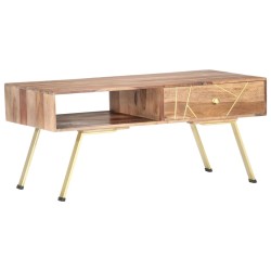 Tavolino da Caffè 95x50x42 cm in Legno Massello di Sheesham