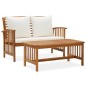 vidaXL Set Divani da Giardino 2 pz con Cuscini in Massello di Acacia vidaXL Set Divani da Giardino 2 pz con Cuscini in Massello di Acacia