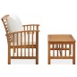 vidaXL Set Divani da Giardino 2 pz con Cuscini in Massello di Acacia vidaXL Set Divani da Giardino 2 pz con Cuscini in Massello di Acacia