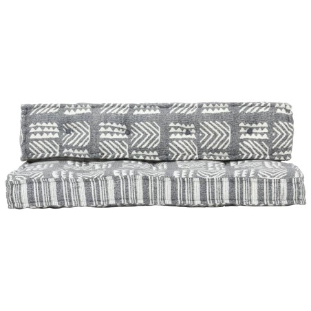 Cuscino per Divani a Pallet Grigio in Tessuto Patchwork
