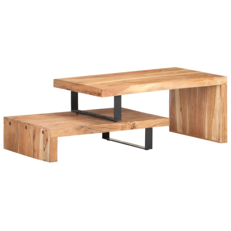 Set Tavolini da Caffè 2 pz in Legno Massello di Acacia Set Tavolini da Caffè 2 pz in Legno Massello di Acacia