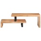 Set Tavolini da Caffè 2 pz in Legno Massello di Acacia Set Tavolini da Caffè 2 pz in Legno Massello di Acacia