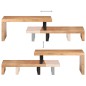 Set Tavolini da Caffè 2 pz in Legno Massello di Acacia Set Tavolini da Caffè 2 pz in Legno Massello di Acacia