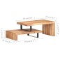 Set Tavolini da Caffè 2 pz in Legno Massello di Acacia Set Tavolini da Caffè 2 pz in Legno Massello di Acacia