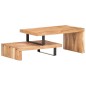 Set Tavolini da Caffè 2 pz in Legno Massello di Acacia Set Tavolini da Caffè 2 pz in Legno Massello di Acacia