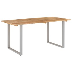 Tavolo da Pranzo 154x80x76 cm in Legno Massello di Acacia