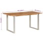 Tavolo da Pranzo 154x80x76 cm in Legno Massello di Acacia Tavolo da Pranzo 154x80x76 cm in Legno Massello di Acacia