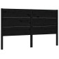 Testiera per Letto Nera 166x4x100 cm in Legno Massello di Pino