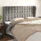 Testiera ad Orecchio Grigio Chiaro 203x23x118/128 cm in Velluto Testiera ad Orecchio Grigio Chiaro 203x23x118/128 cm in Velluto