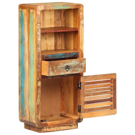 Credenza Alta 45x32x110 cm in Legno Massello di Recupero
