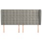 Testiera ad Orecchio Grigio Chiaro 203x23x118/128 cm in Velluto Testiera ad Orecchio Grigio Chiaro 203x23x118/128 cm in Velluto