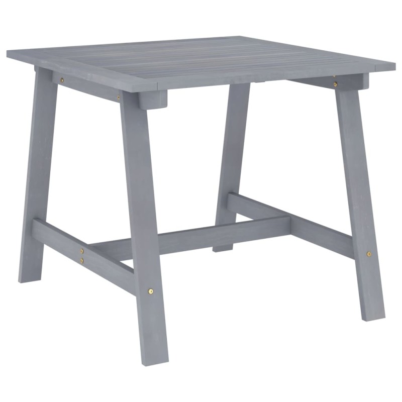 Tavolo da Pranzo da Giardino Grigio 88x88x74 cm Massello Acacia Tavolo da Pranzo da Giardino Grigio 88x88x74 cm Massello Acacia