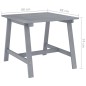 Tavolo da Pranzo da Giardino Grigio 88x88x74 cm Massello Acacia Tavolo da Pranzo da Giardino Grigio 88x88x74 cm Massello Acacia