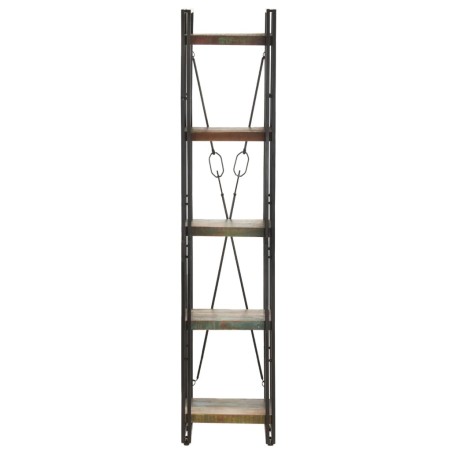 Libreria a 5 Ripiani 40x30x180cm in Massello di Recupero