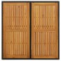 Tavolo Giardino Nero 109x107x74 cm Polyrattan e Massello Acacia