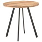 Tavolo da Pranzo 80 cm in Legno Massello di Acacia