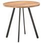 Tavolo da Pranzo 80 cm in Legno Massello di Acacia