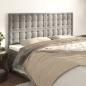 Testiere 4 pz Grigio Chiaro 100x5x78/88 cm in Velluto Testiere 4 pz Grigio Chiaro 100x5x78/88 cm in Velluto