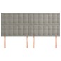 Testiere 4 pz Grigio Chiaro 100x5x78/88 cm in Velluto Testiere 4 pz Grigio Chiaro 100x5x78/88 cm in Velluto