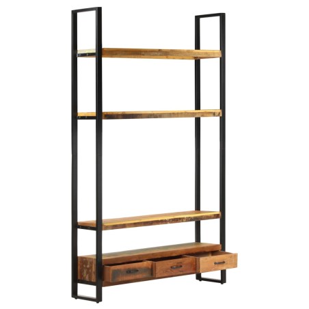 Credenza Alta 118x30x200 cm in Legno Massello di Recupero